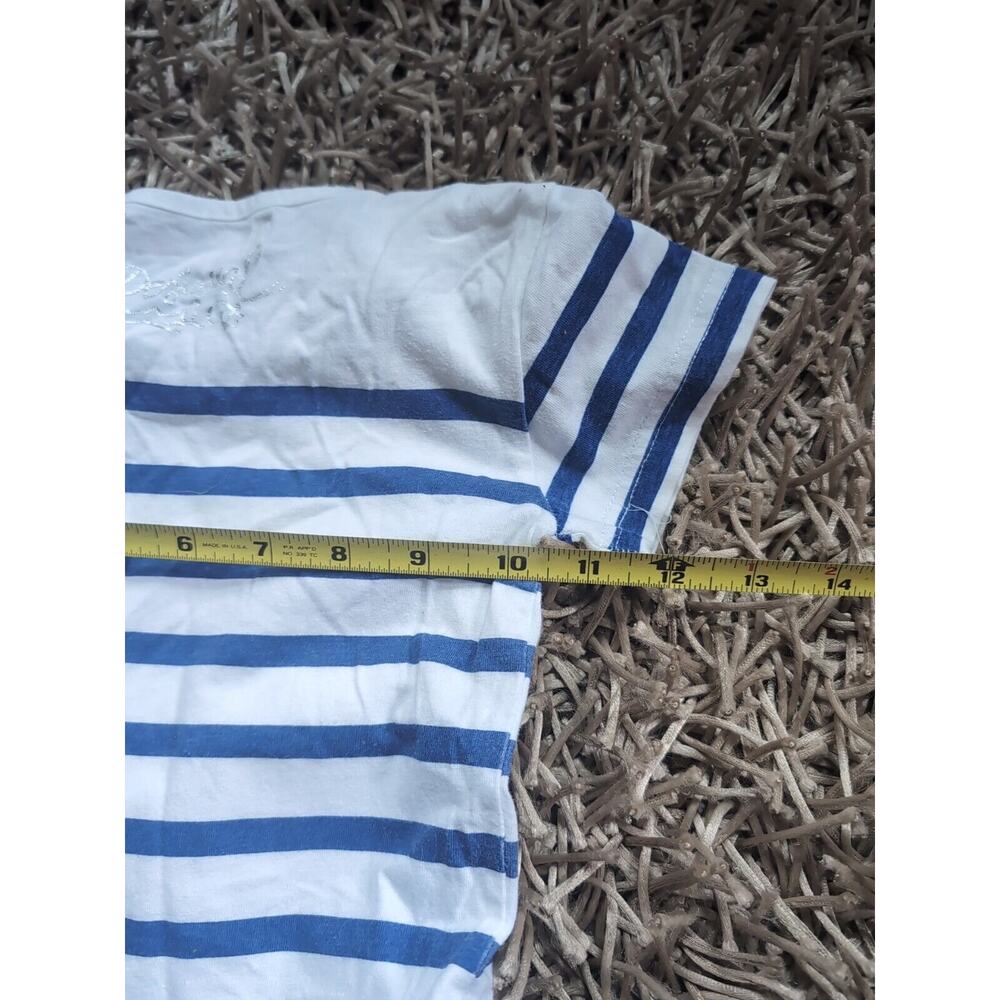 DESIGUAL Girls' Sailor Stripe Summer Dress Sequin Anchor Size 5-6 - Picture 10 of 15